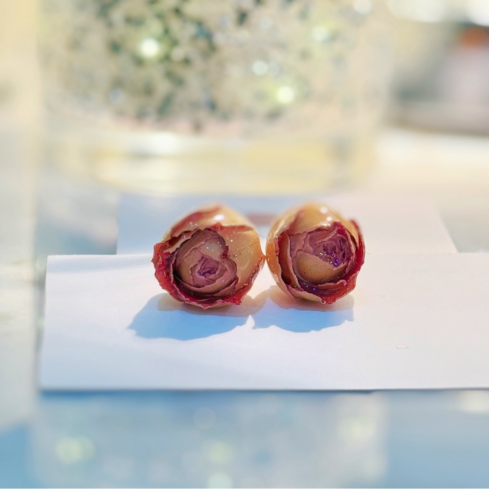 handmade flower earrings